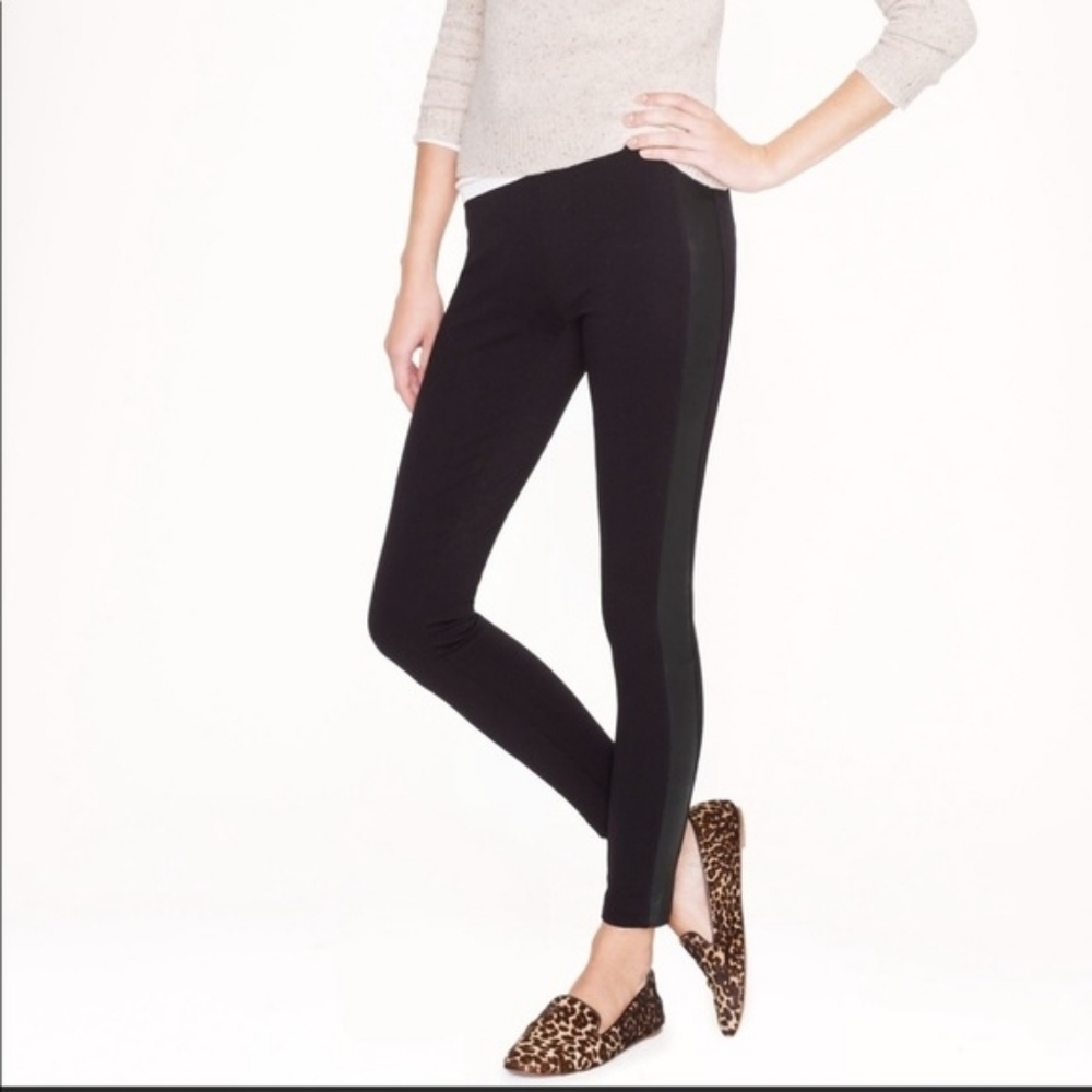 J Crew Leather Inset Pants